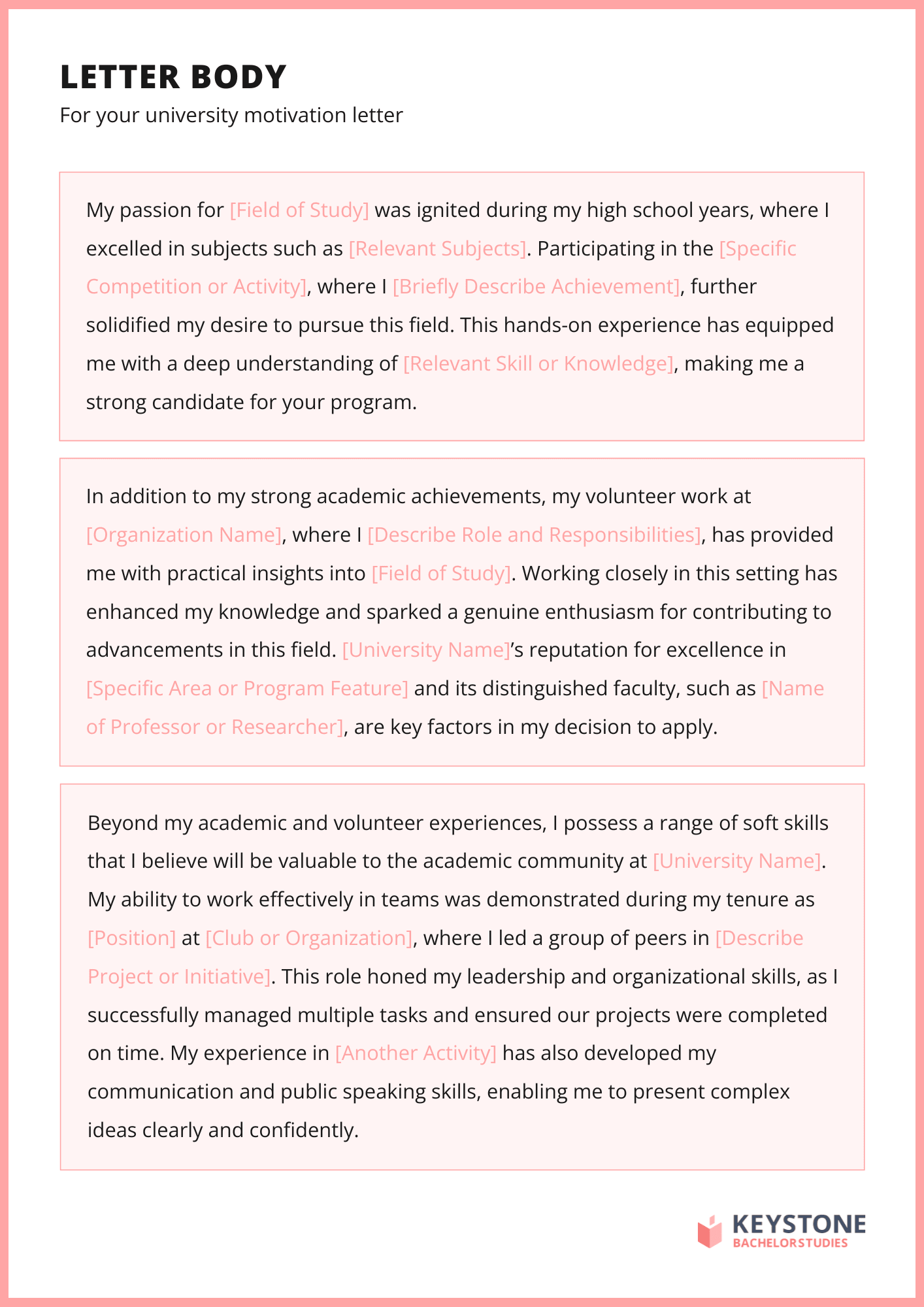 Motivational letter for university sale