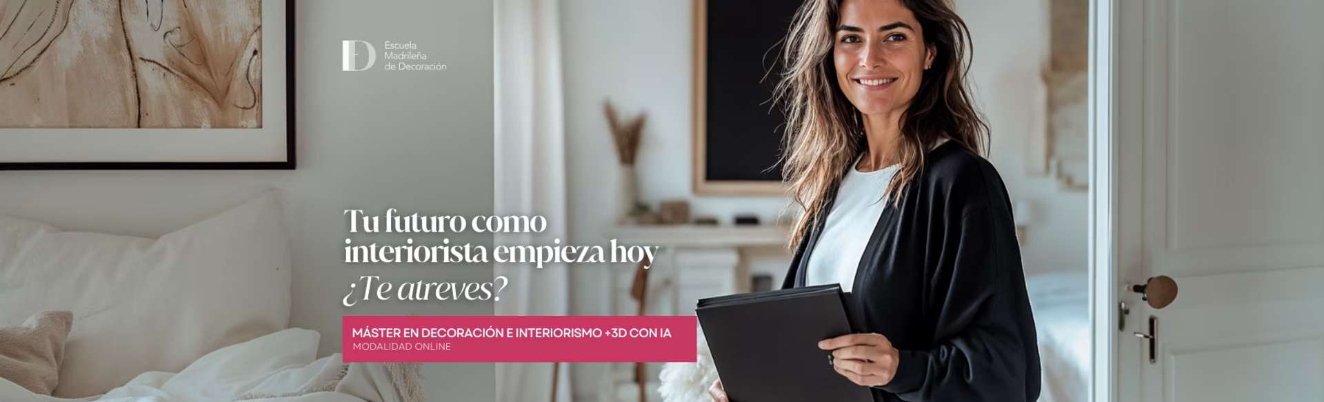 Escuela Madrileña de Decoración Online Master i 3D-dekoration og interiørdesign med AI