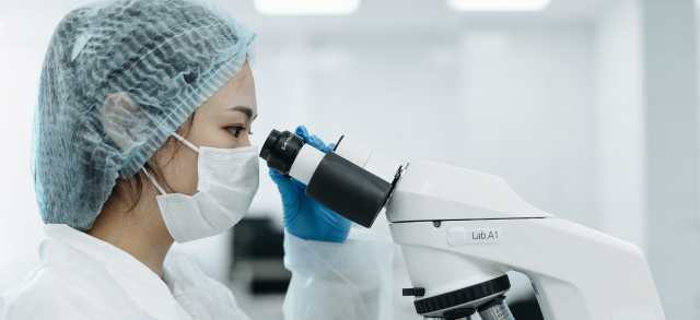 PhD researcher in a laboratory