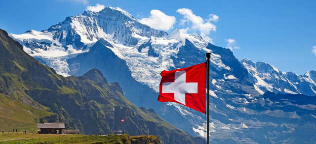 boat sailing, swiss flag