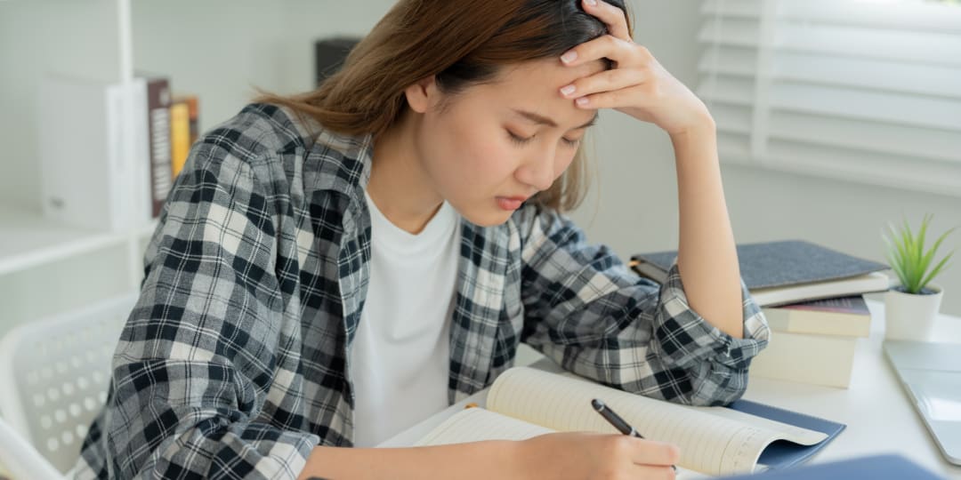 Worried student