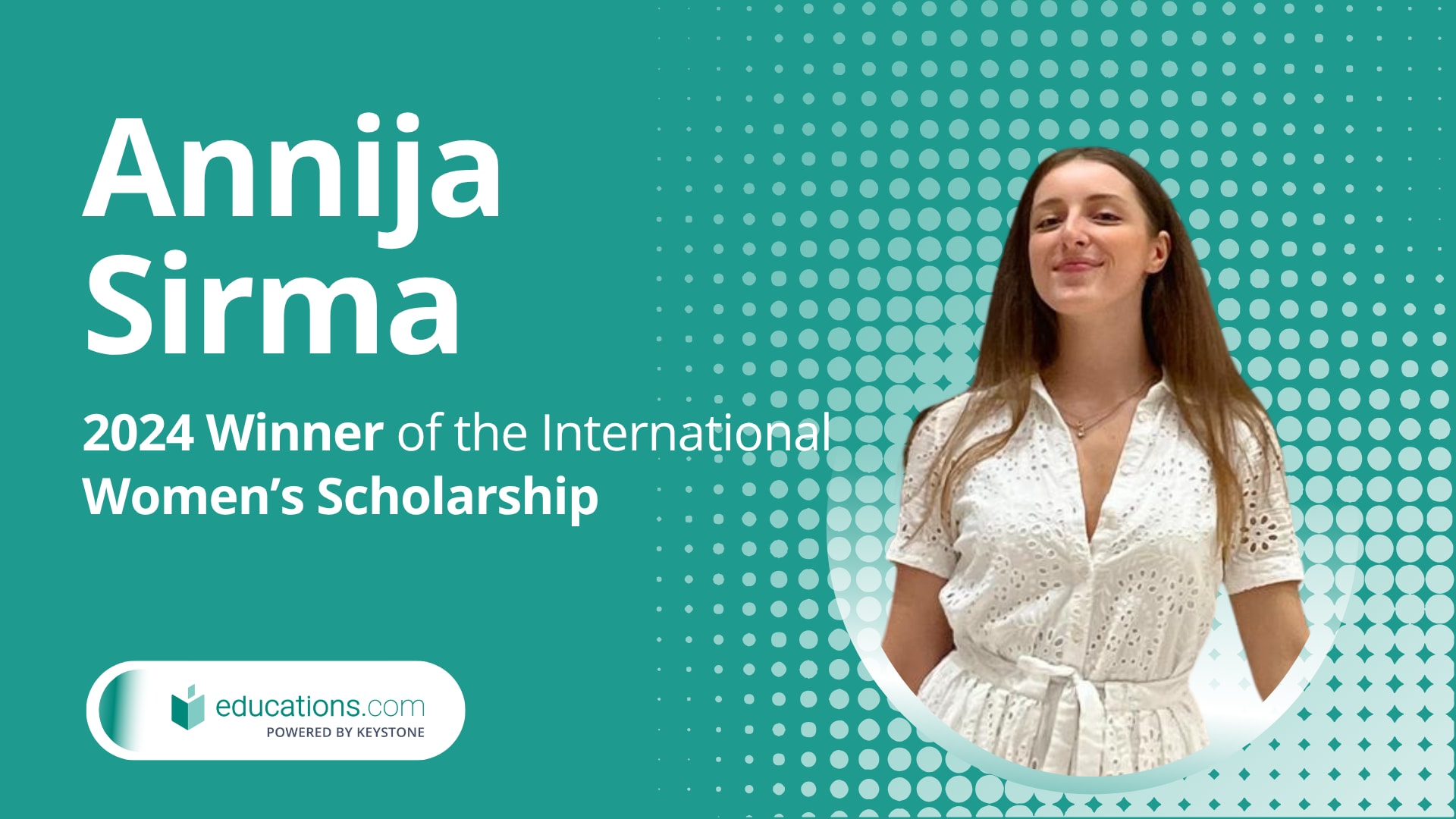 Winner of 2024 International Women's Scholarship