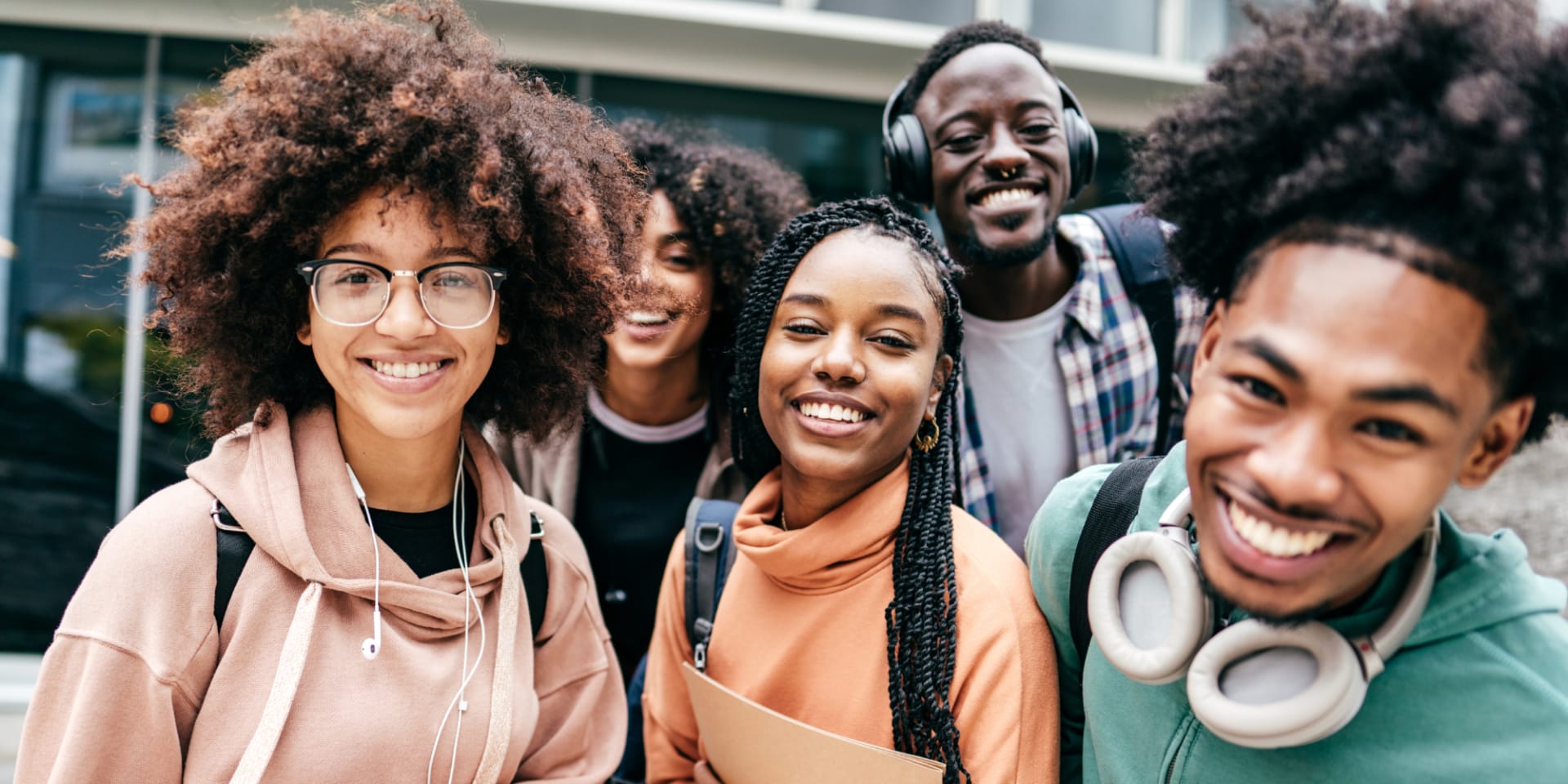 Bachelor's students on university campus