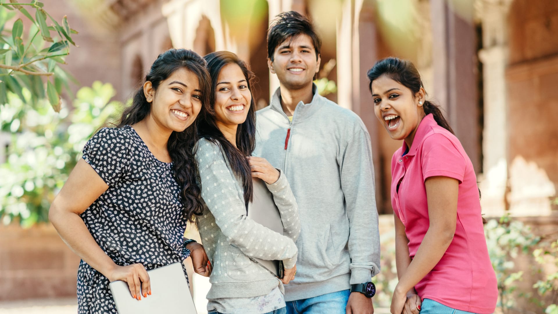 Students smiling