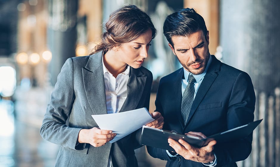 Law students discuss details of a case