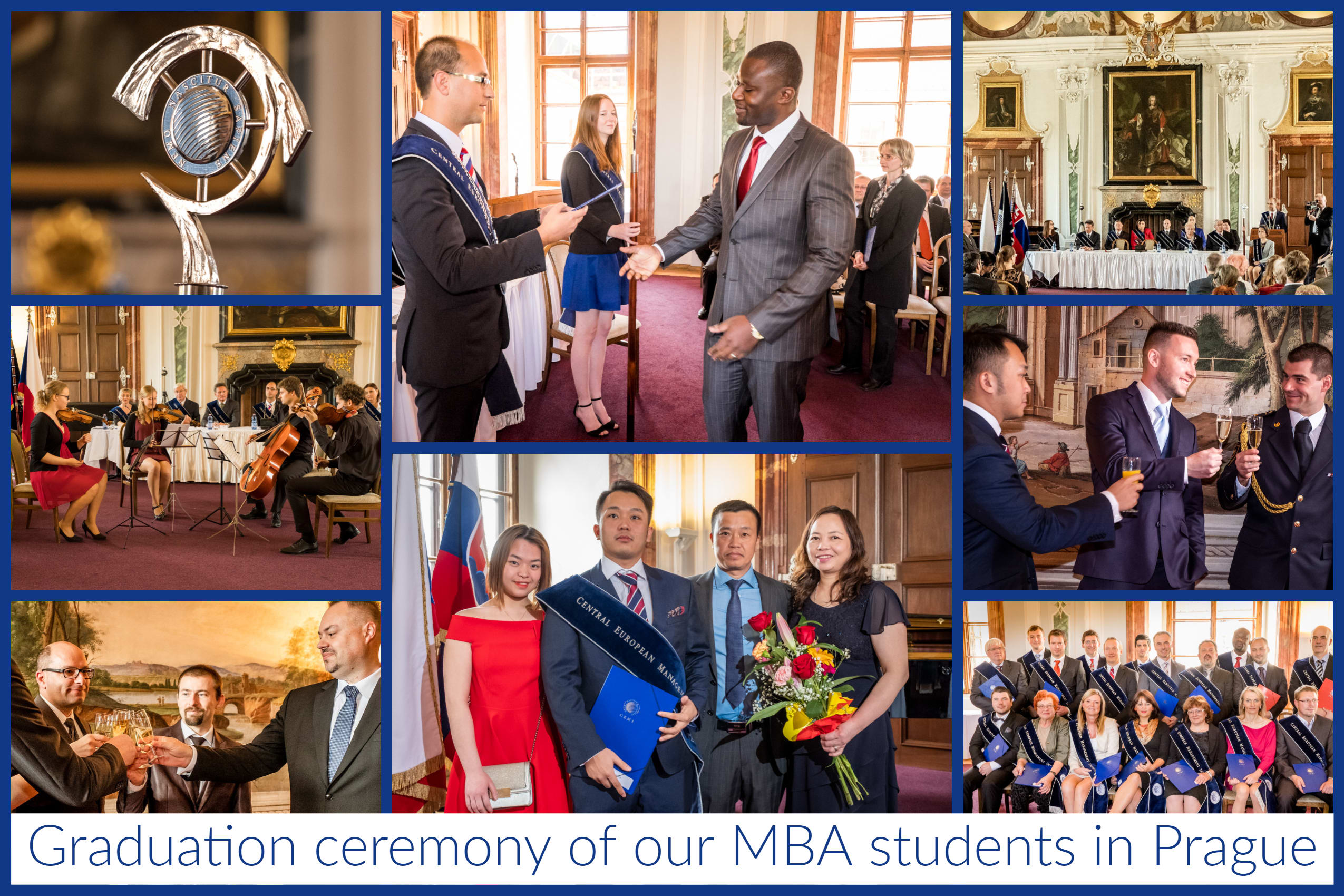 Ceremonia de graduación de nuestro estudiante MBA en Praga