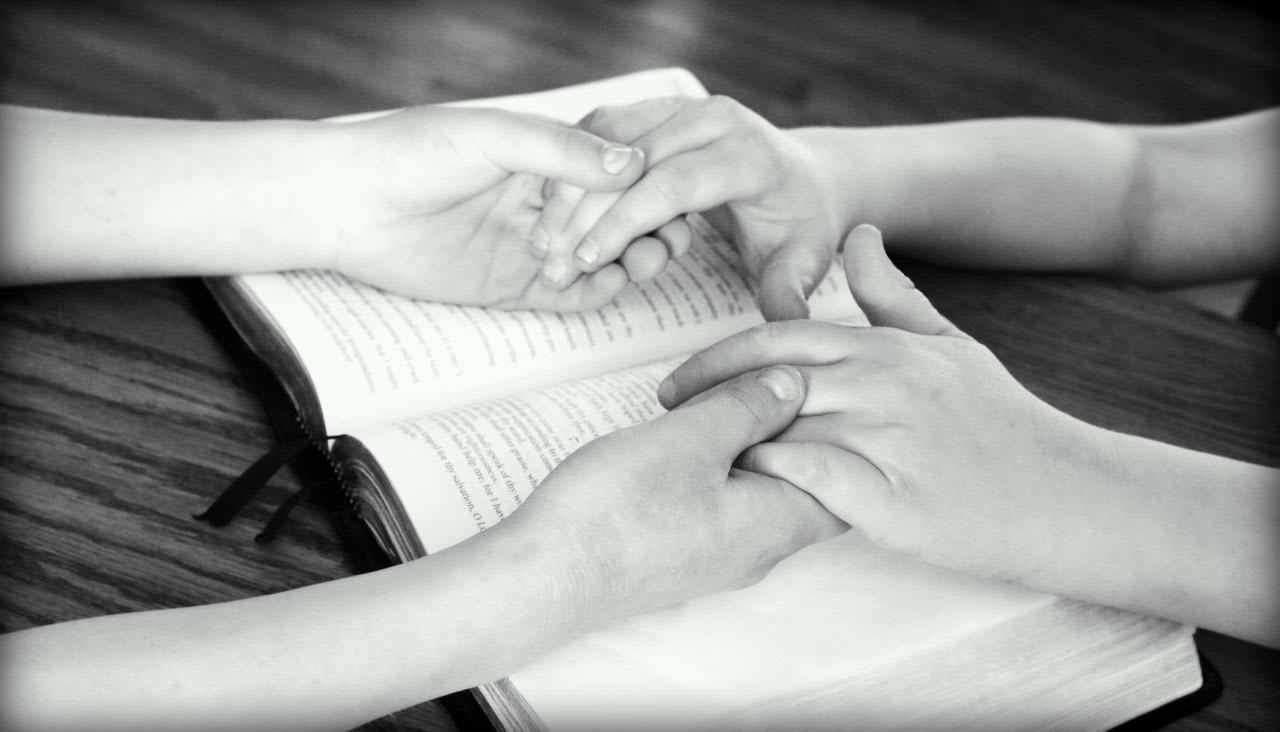 holding hands, bible, praying