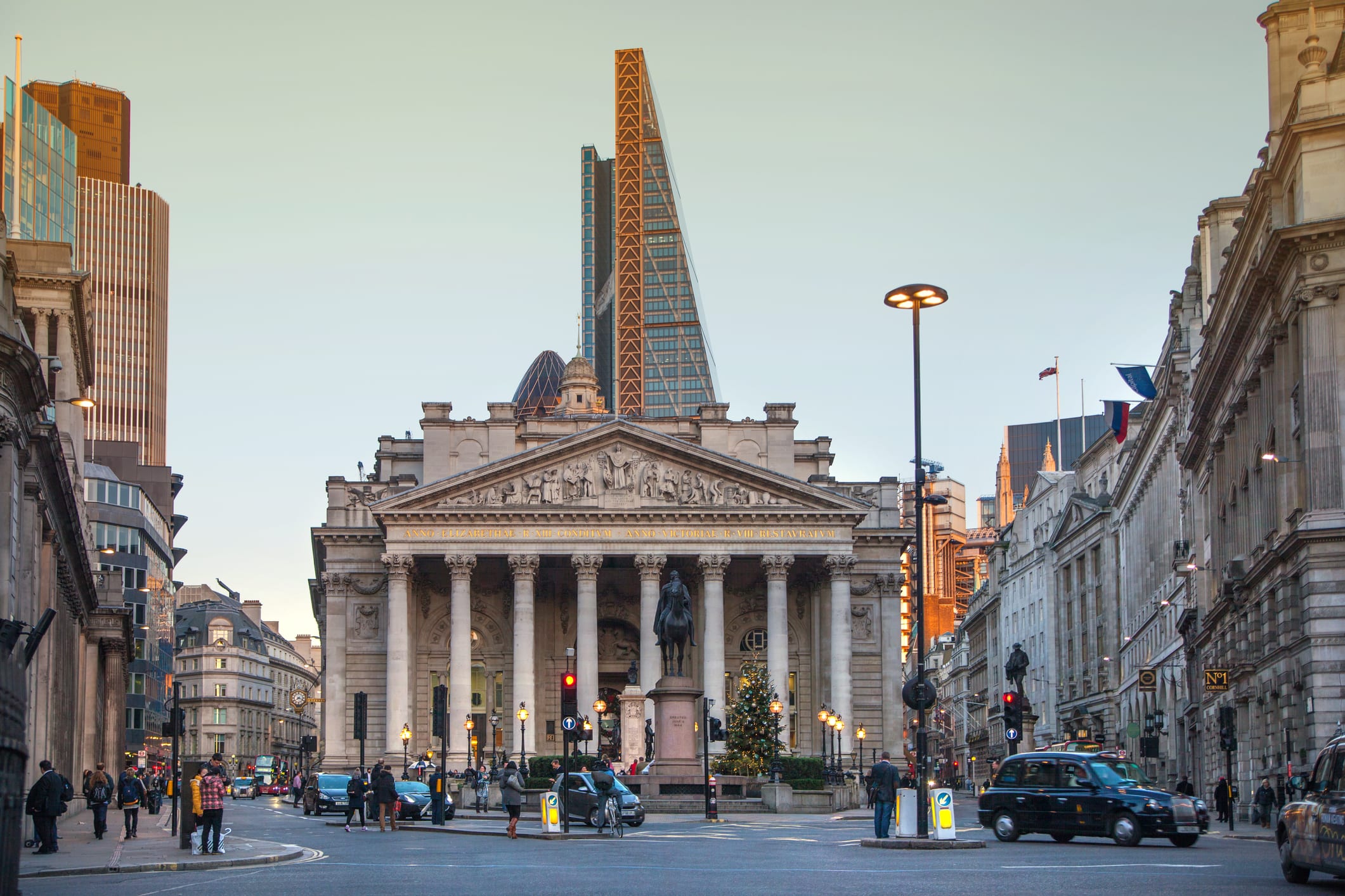 Stock exchange in City of London.