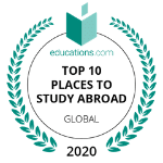 educations.com Top 10 global rankings 2020 badge