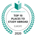 educations.com Top 10 Europe rankings 2020 badge