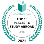 educations.com Top 10 Asia rankings 2021 badge