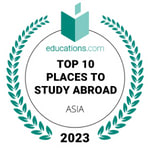 educations.com Top 10 Asia rankings 2023 badge