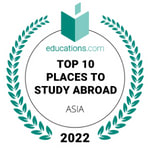 educations.com Top 10 Asia rankings 2022 badge