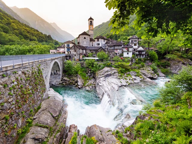 Lavertezzo im Valle Verzasca, Tessin, Schweiz