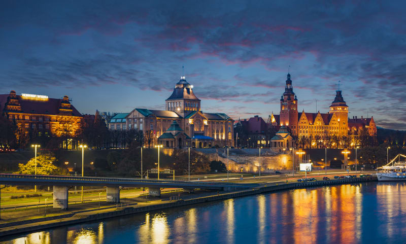 panorama of Old Town in Szczecin