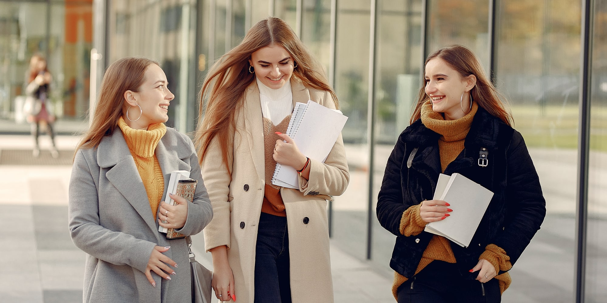 Three female PhD students