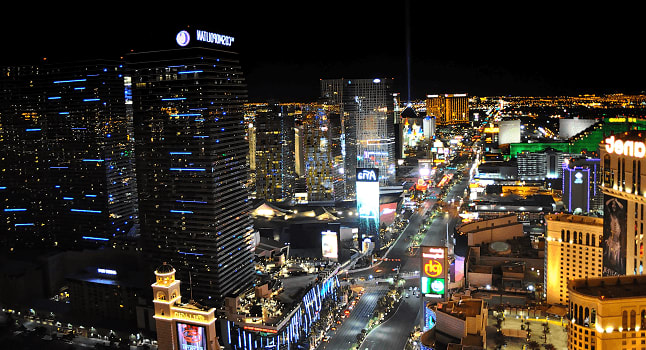 A shot of the Las Vegas strip