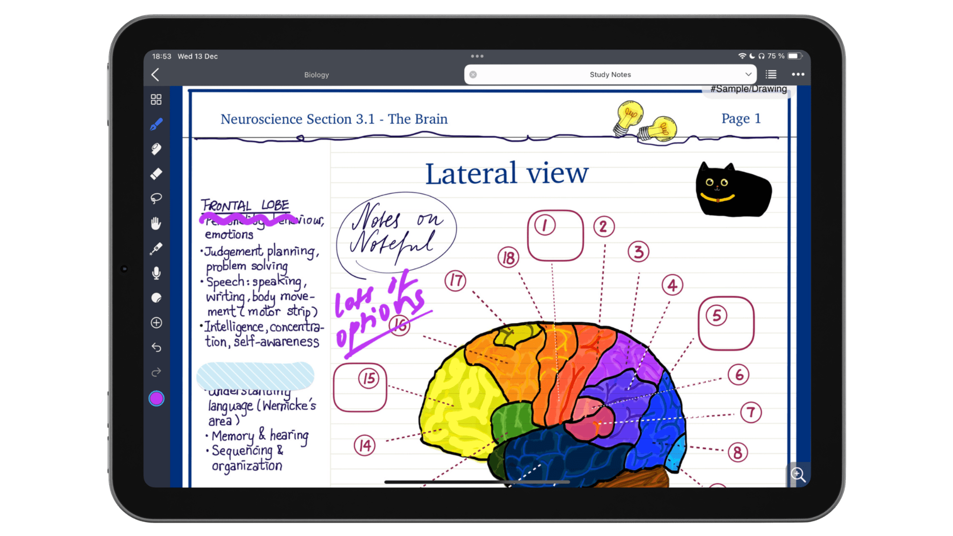 Noteful on iPad - screenshot