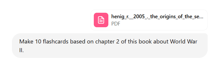 Making flashcards with ChatGPT: step 1