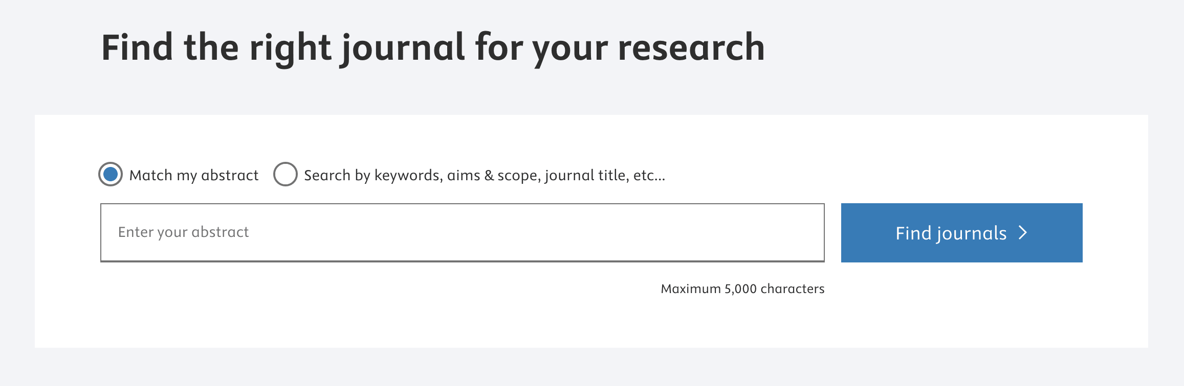 Elsevier journal search portal
