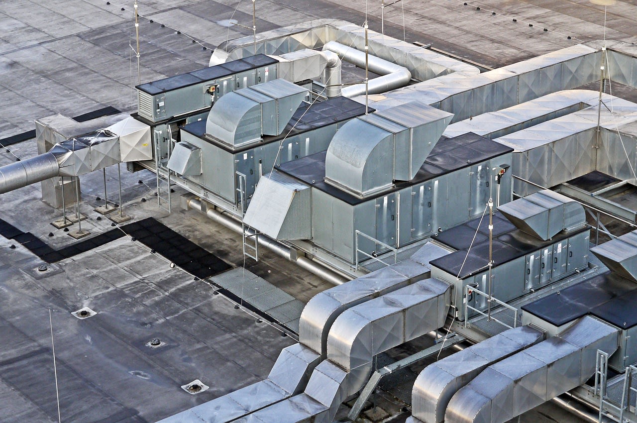 hall roof, ventilation, air conditioning