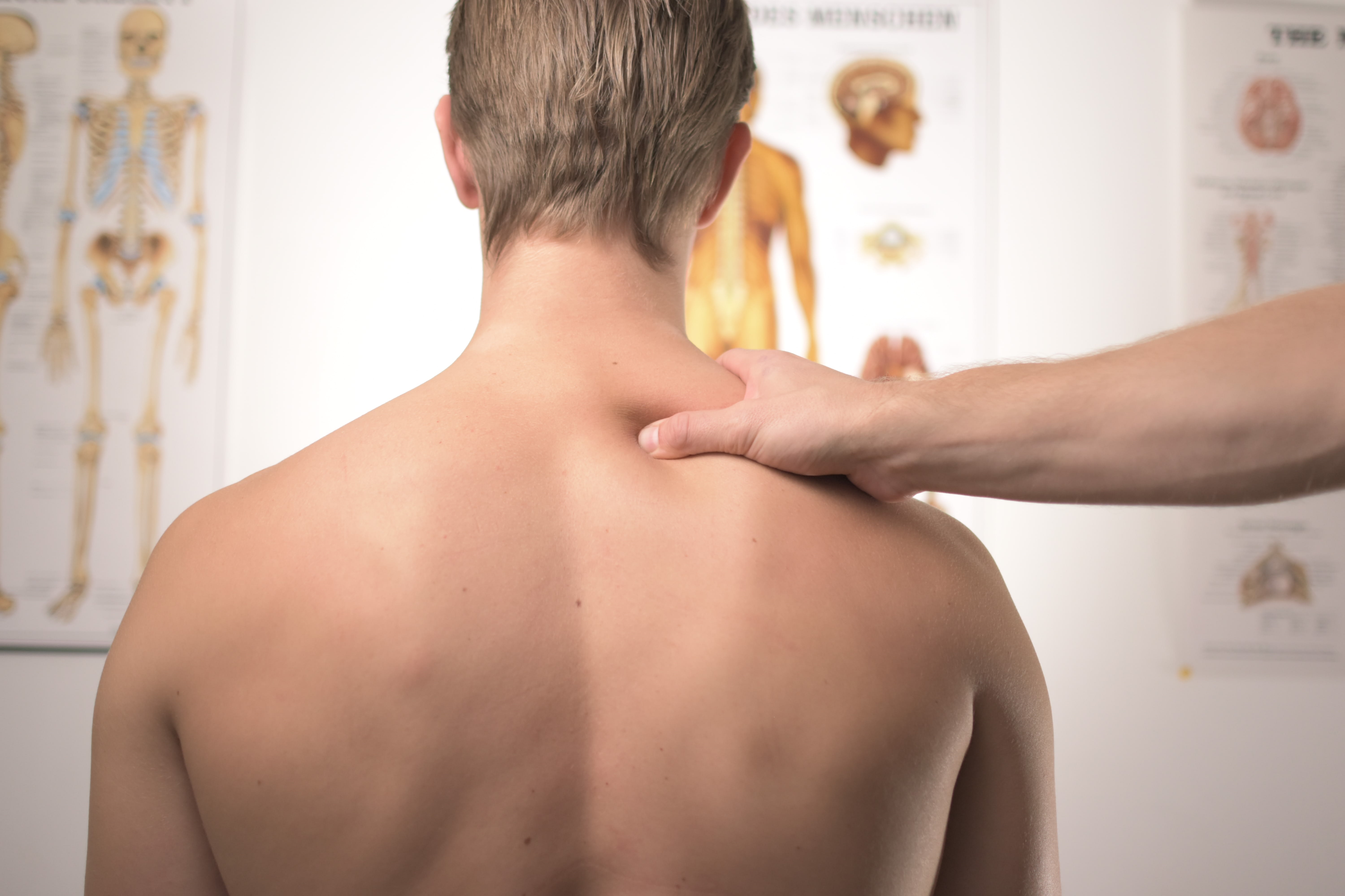 neck and shoulder treatment at physical therapist