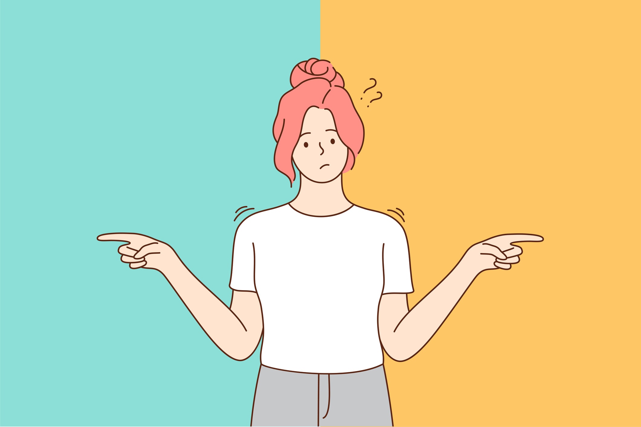 Choice, thinking, doubt, problem concept