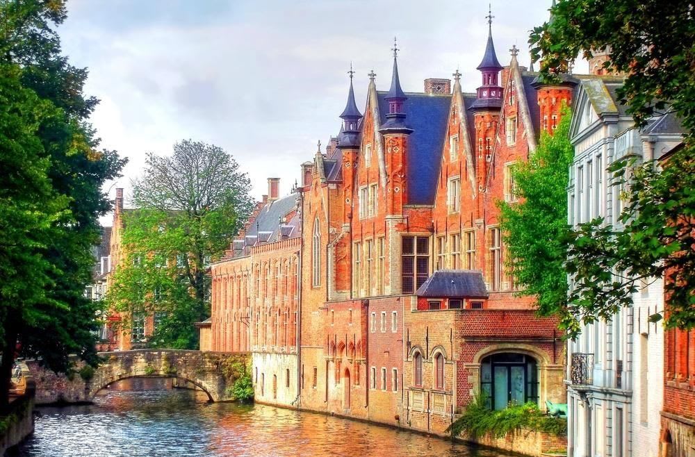 beautiful medieval landmark in the city of Bruges, Belgium