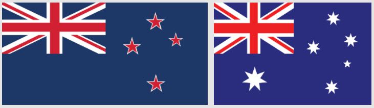 New Zealand and Australia