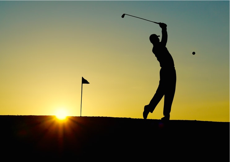 golf, sunset, sport golf, sunset, sport