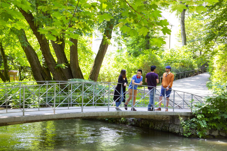 Students in park in Munich