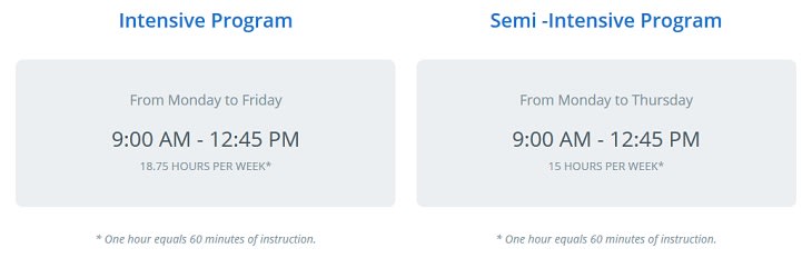 IntensiveEnglishSchedule IntensiveEnglishSchedule